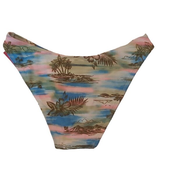 Xhilaration Women's Tropical High Leg Scoop Waist Bikini Bottom Size XS (00) - Picture 2 of 6